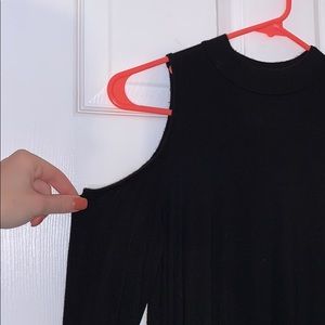 High neck cold shoulder dress